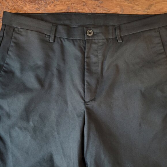 CALVIN KLEIN Black Straight Leg Dress Pants sz 38x30 EUC Office Business Casual - Picture 2 of 7